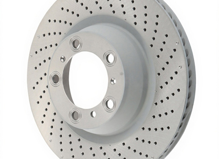 Disco de freno trasero, monobloque perforado, 350 x 28 mm. Porsche 997 I422 - 99735240503, 99735240603 - PRL39979, PRR39970